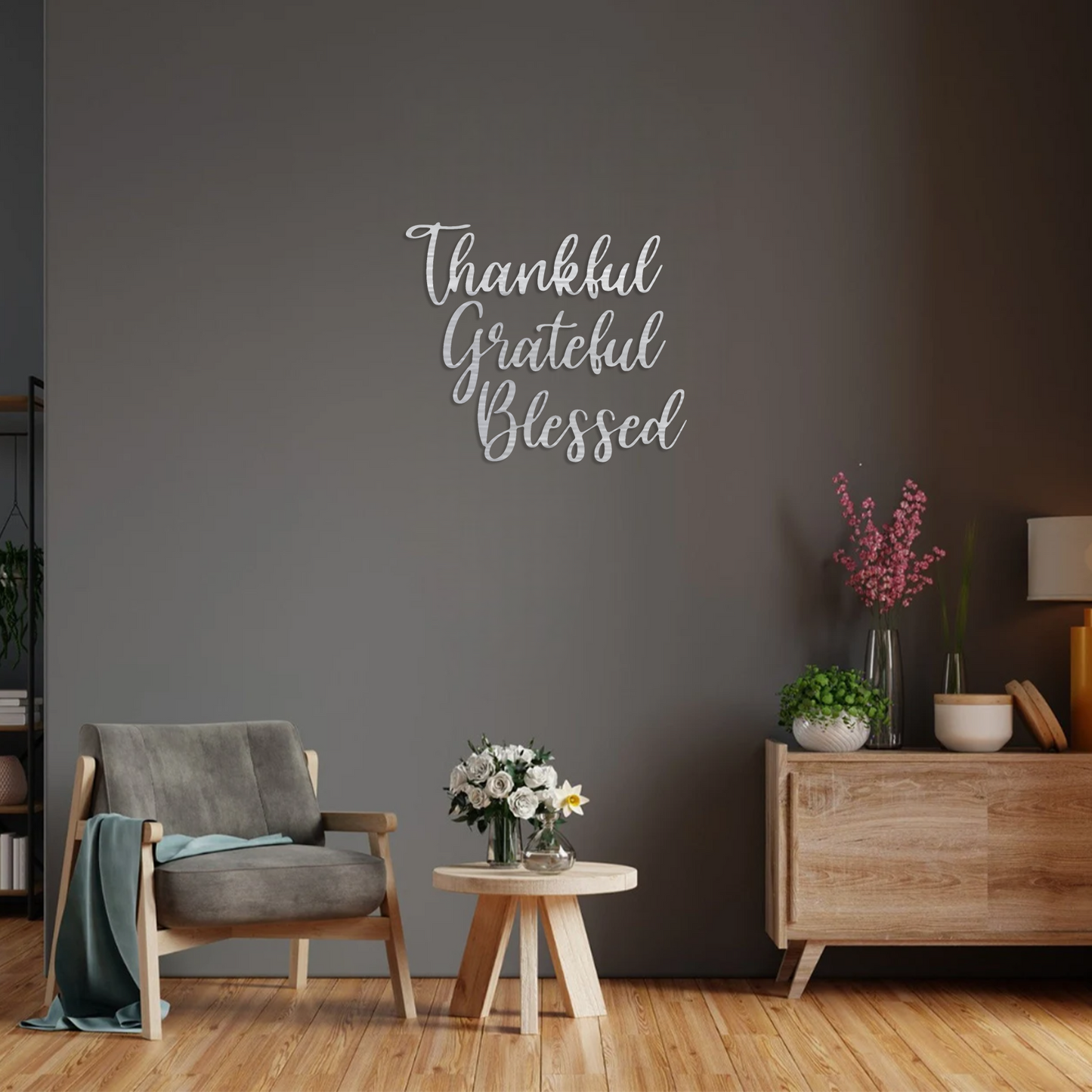 Thankful Grateful Blesses Wall Art