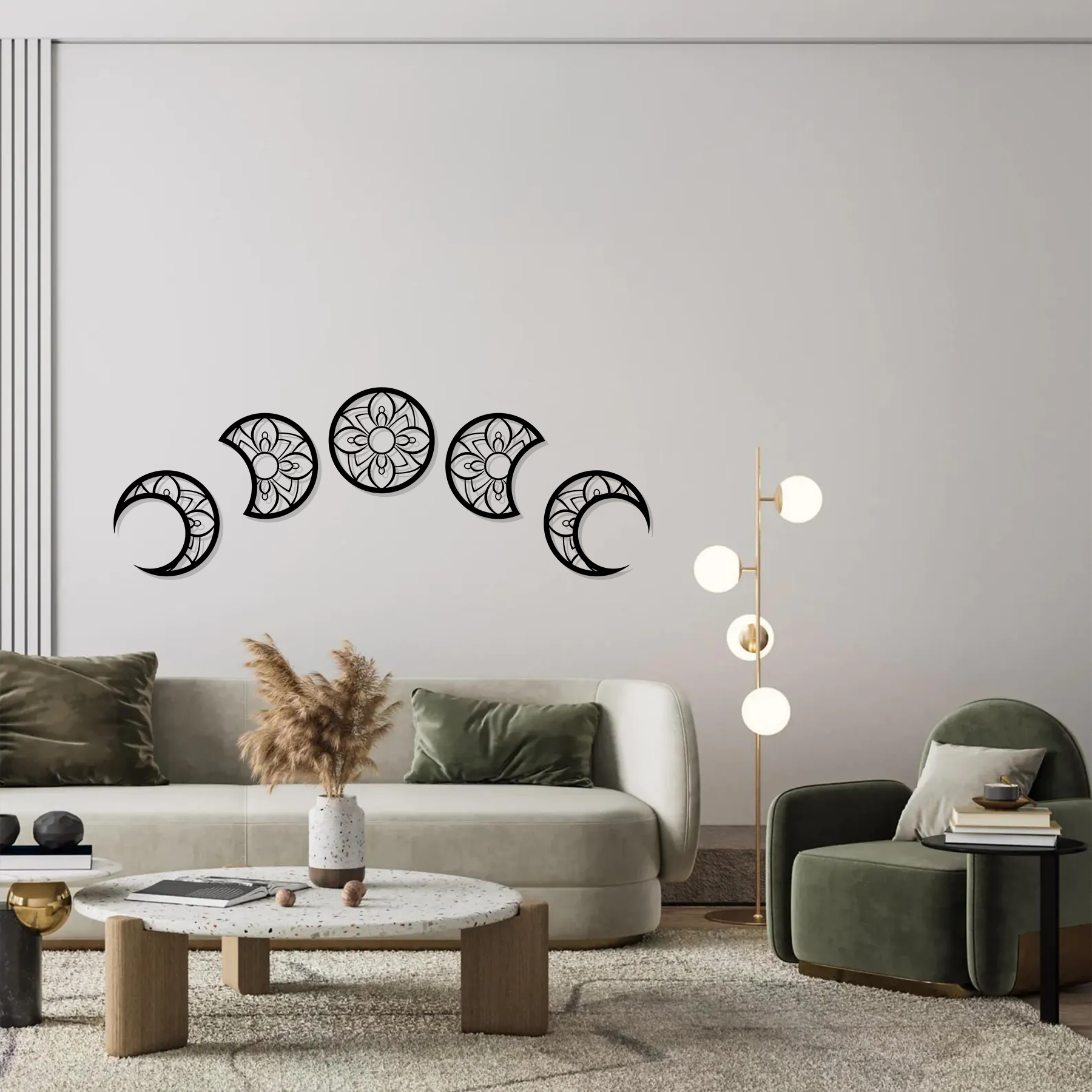 Floral Moon Phase Wall Art – Elyseart