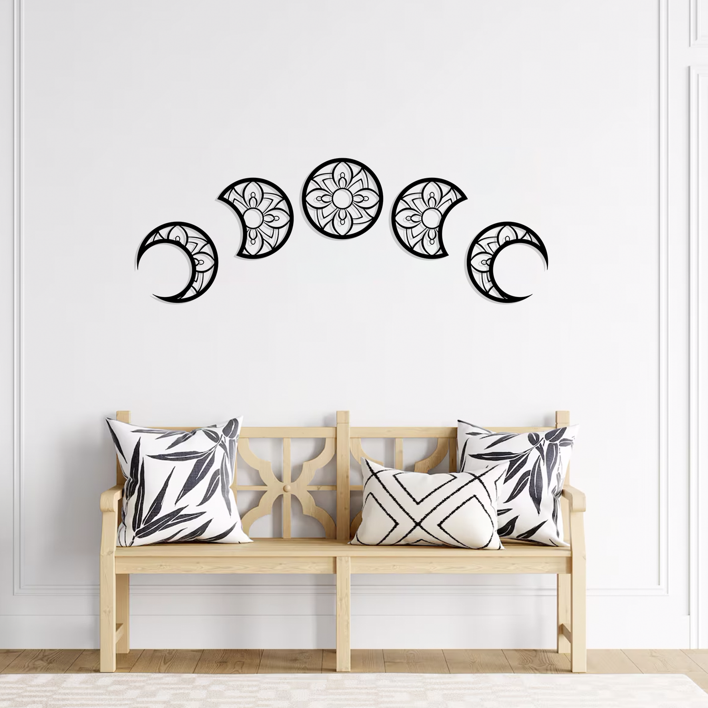 Floral Moon Phase Wall Art