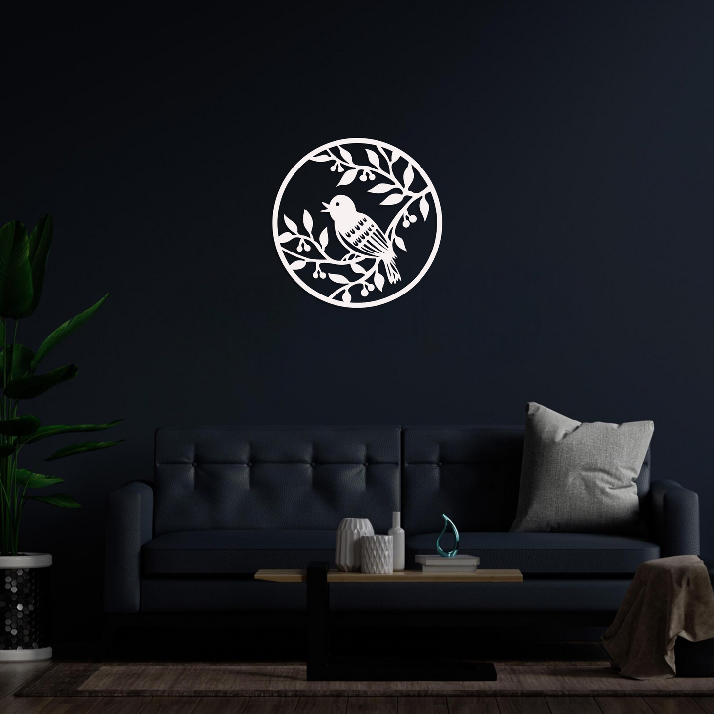 Chirping Bird Circle Wall Art
