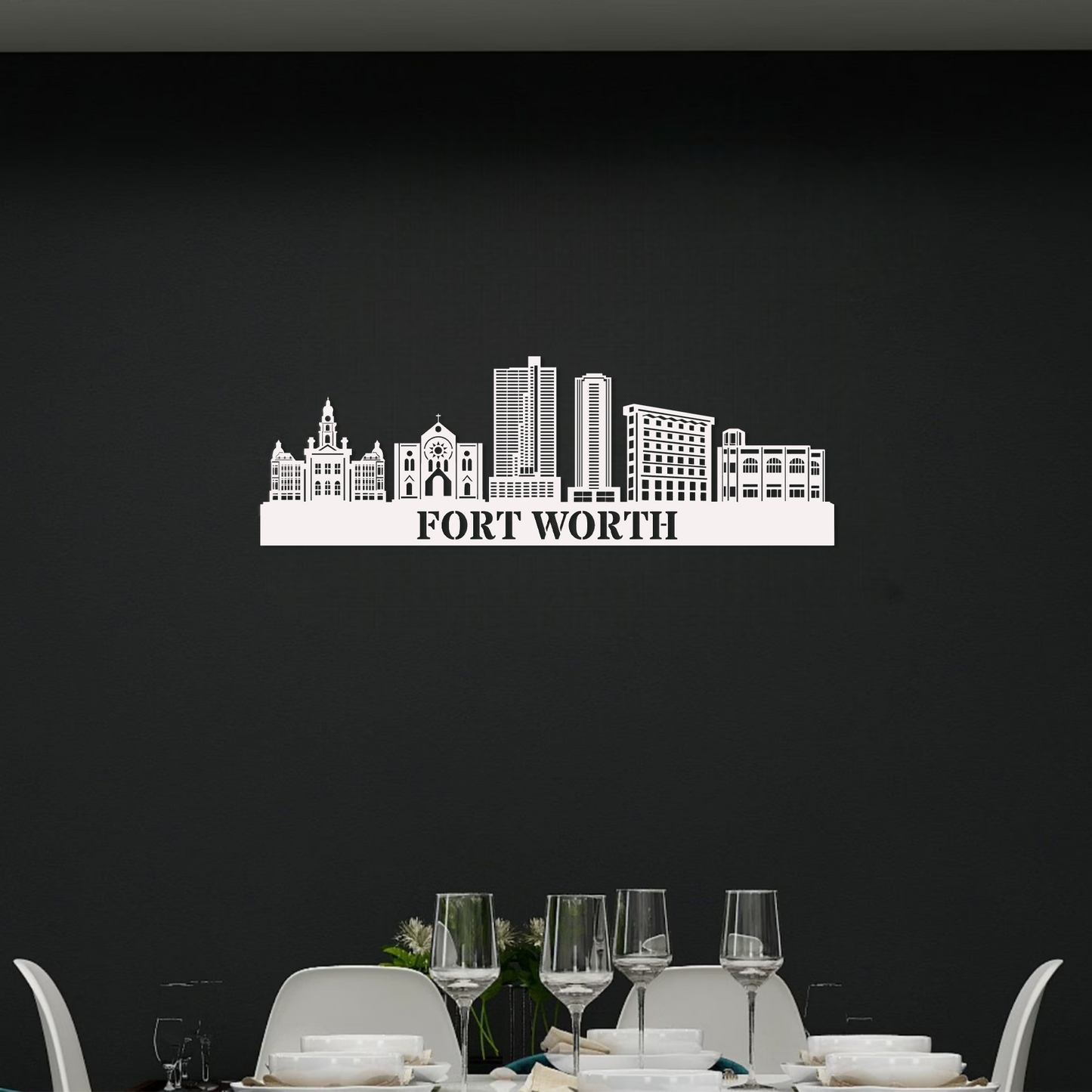 Fort Worth Skyline Wall Art