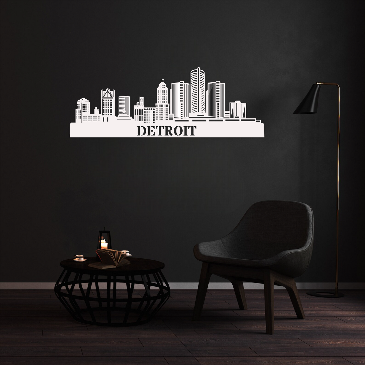Detroit Skyline Wall Art