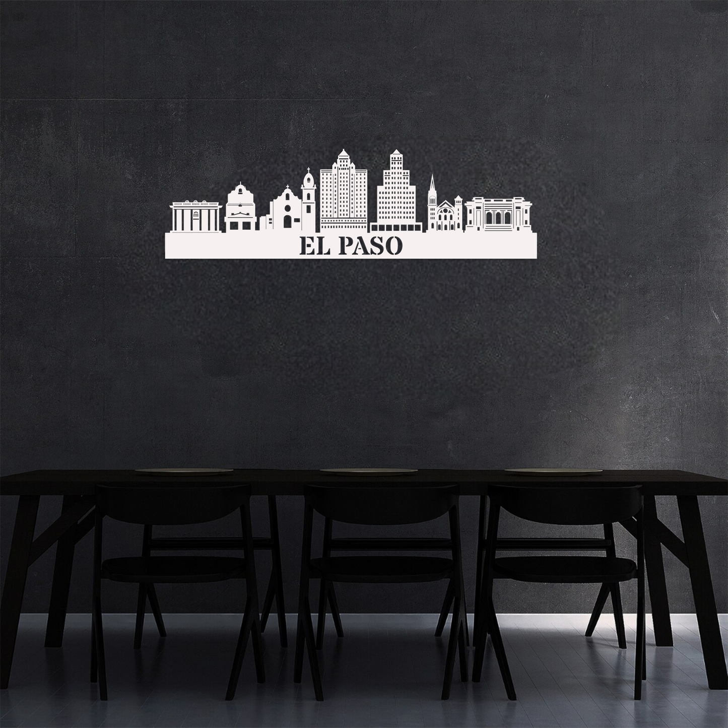El Paso Skyline Wall Art