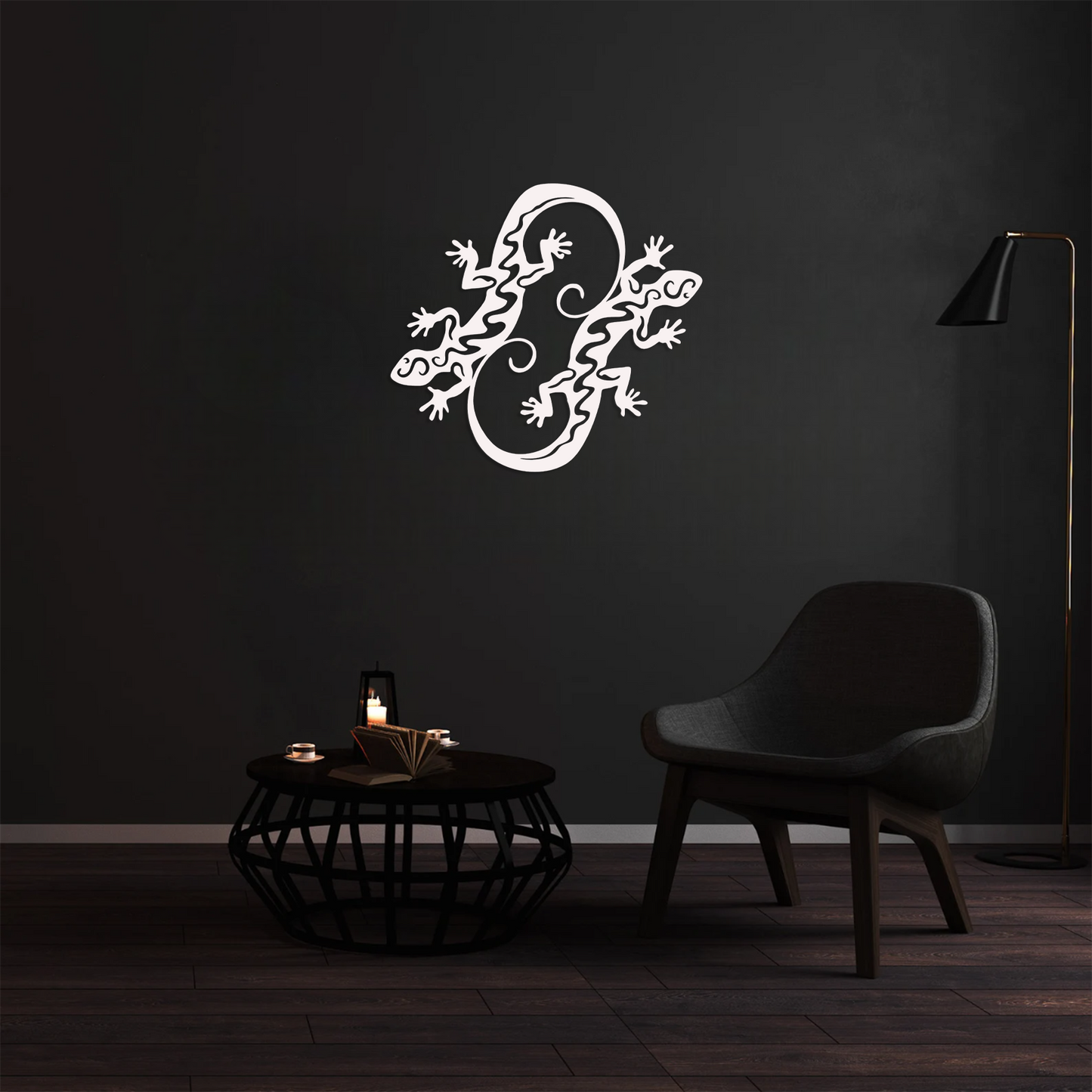 Twin Geckos Wall Art