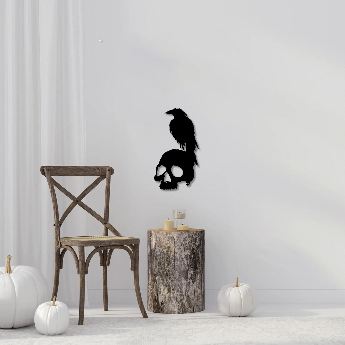 Raven Skull Wall Art