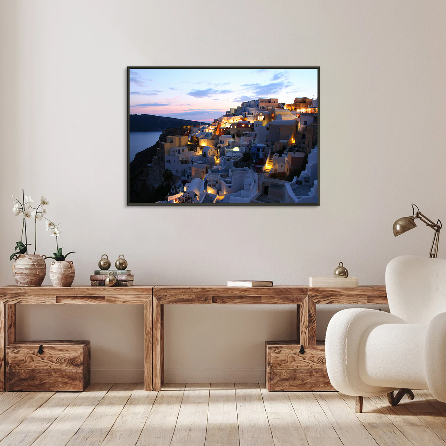 Cliffside Serenity Framed Print