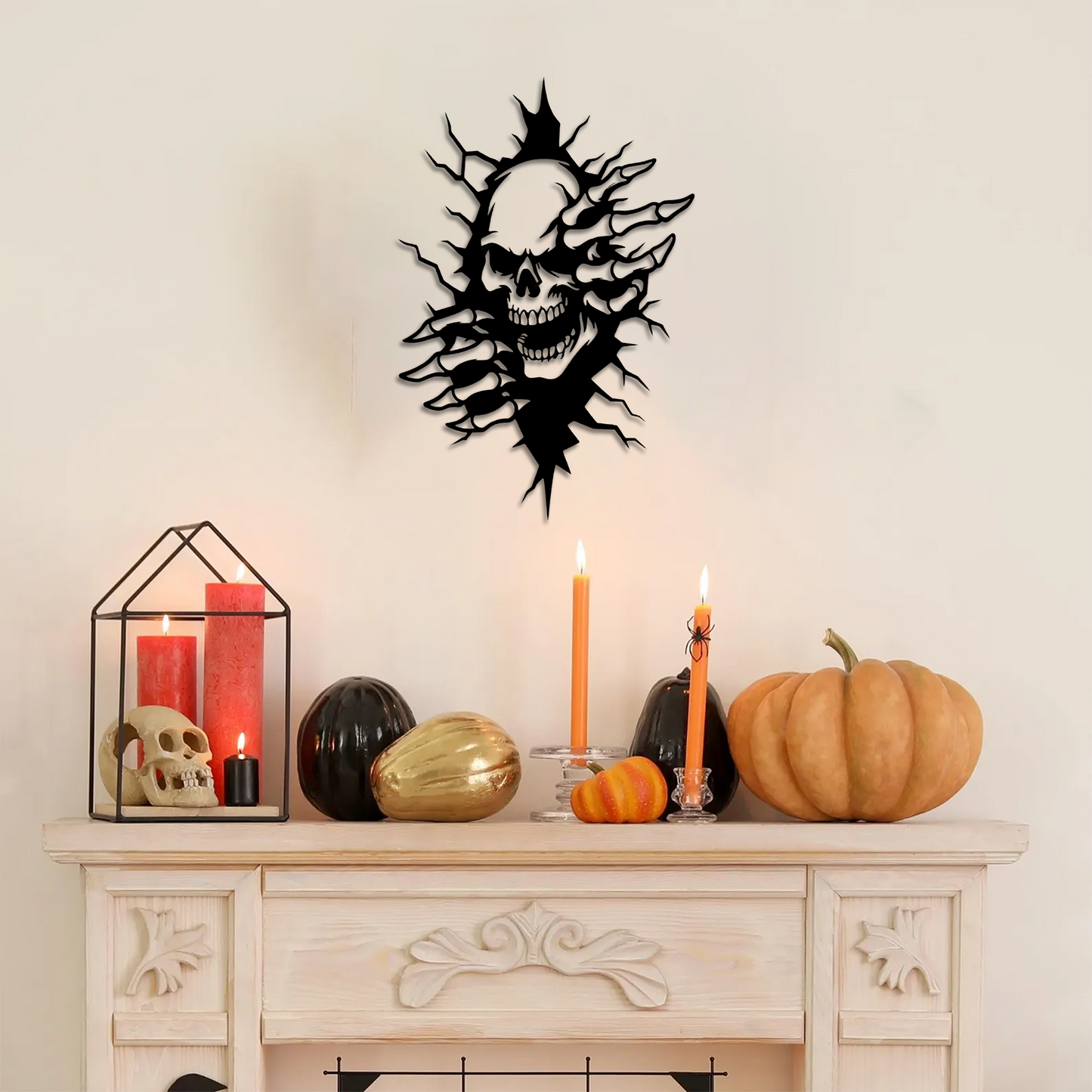 Peeking Skull Wall Art