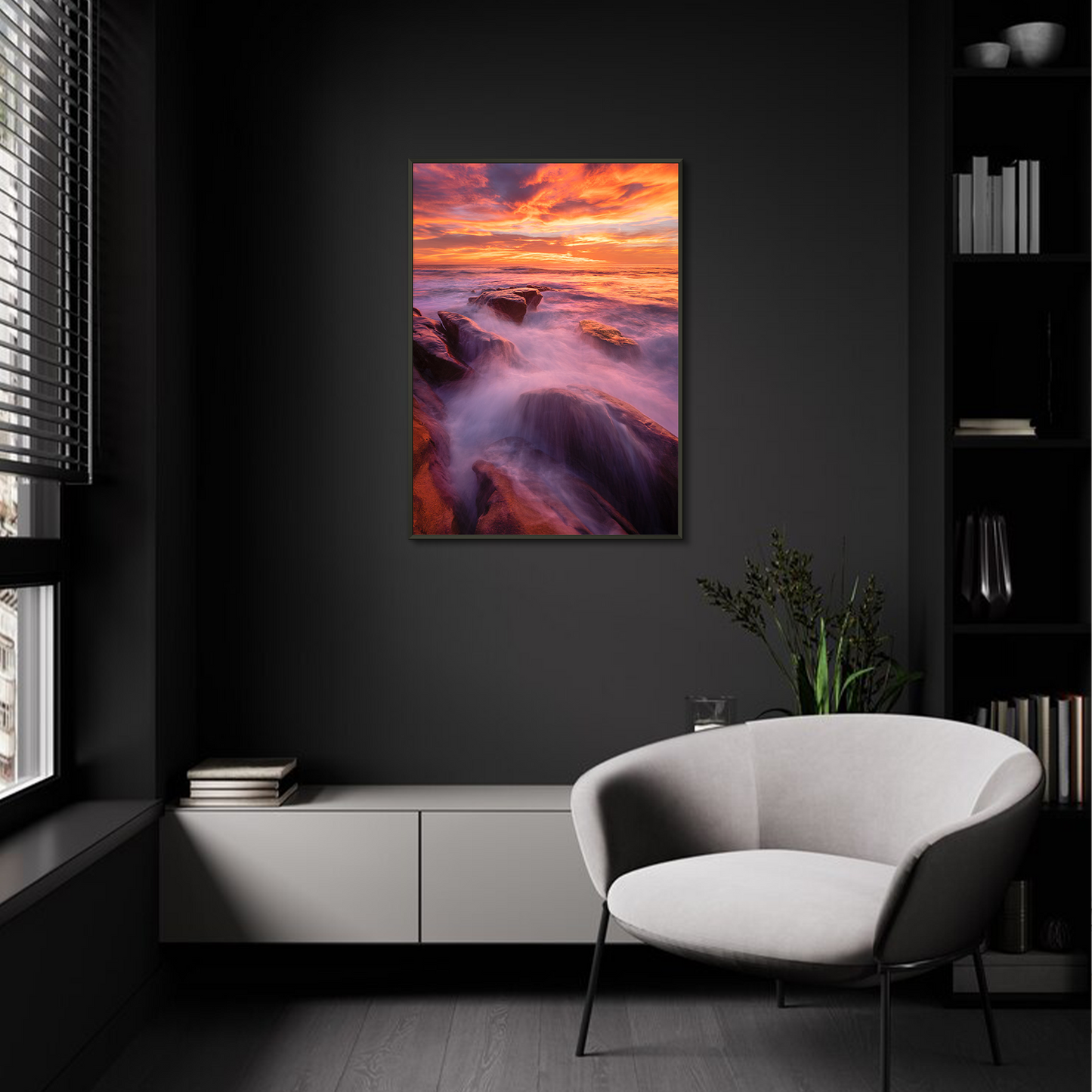 Dusk Flow Framed Print