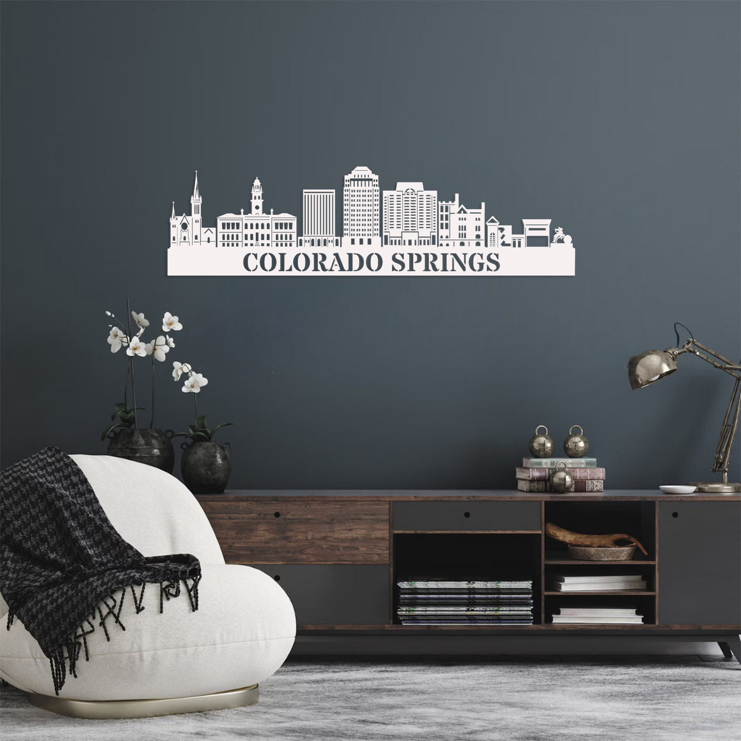 Colorado Springs Skyline Wall Art