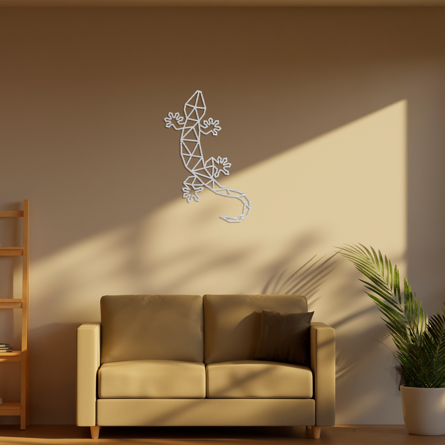 Geometric Lizard Wall Art
