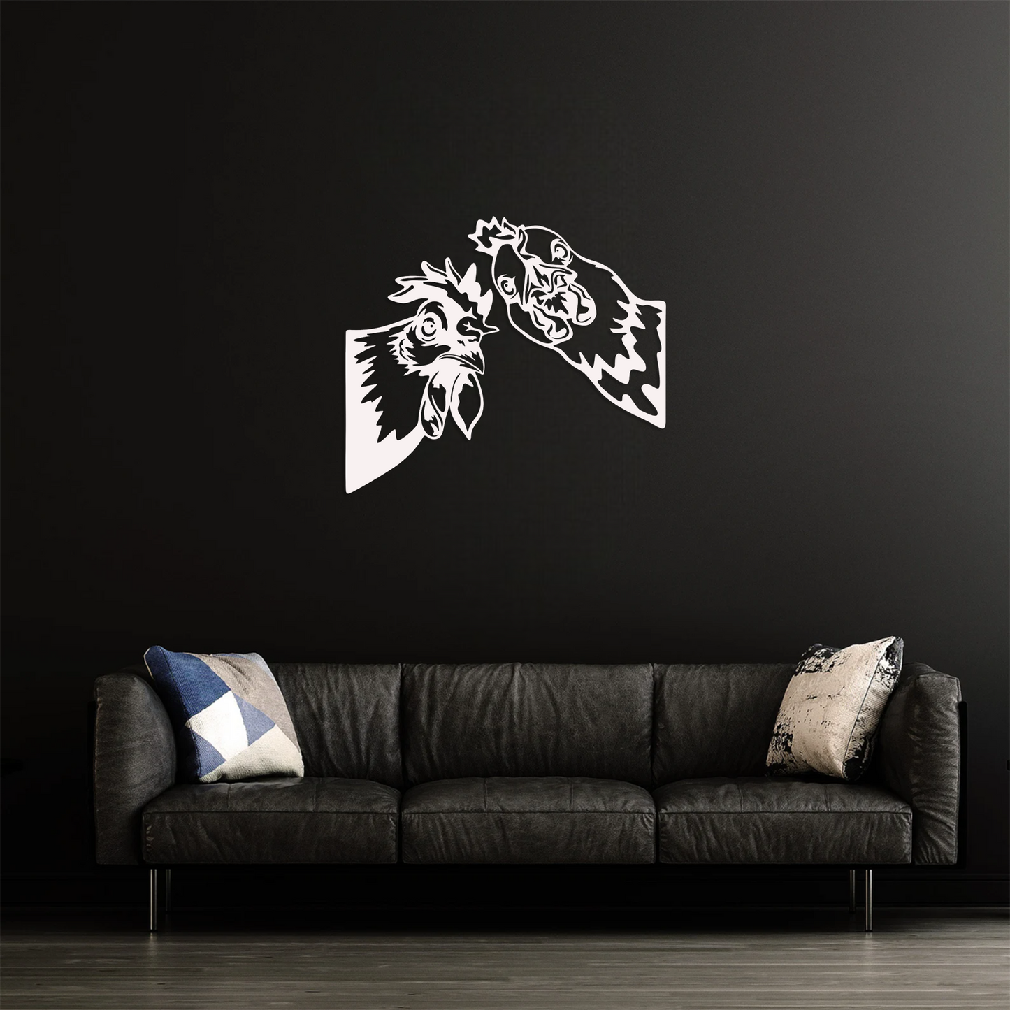 Clash of the Roosters Wall Art