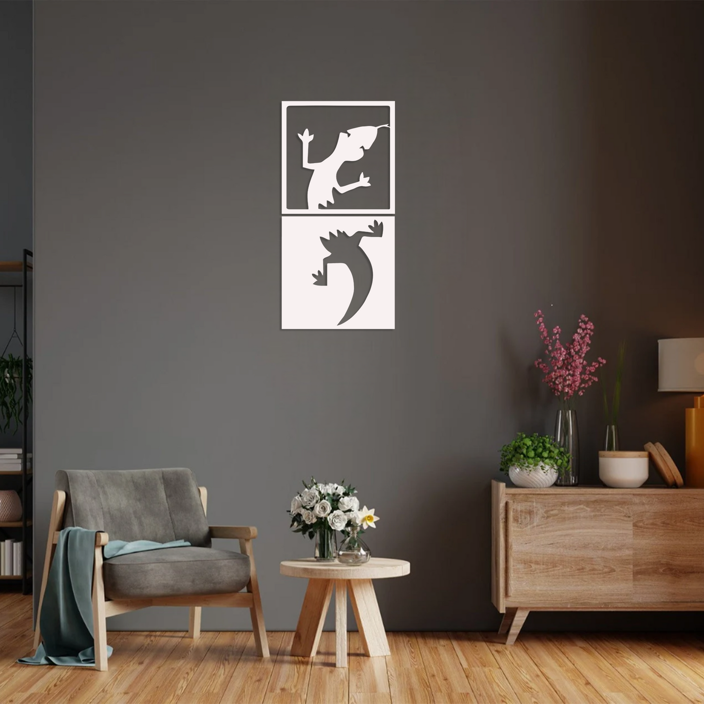 Yin & Yang Gecko Wall Art
