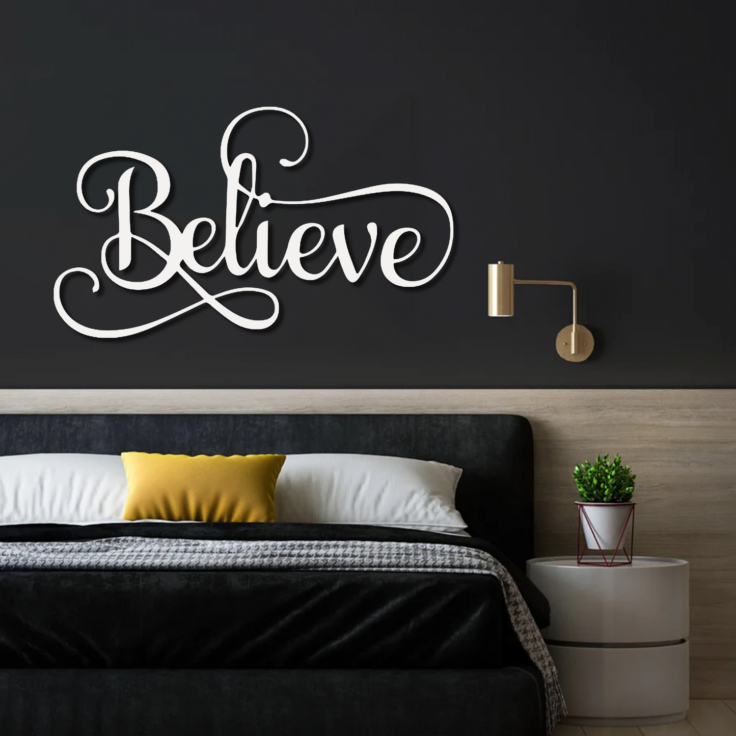 Believe Script Wall Art