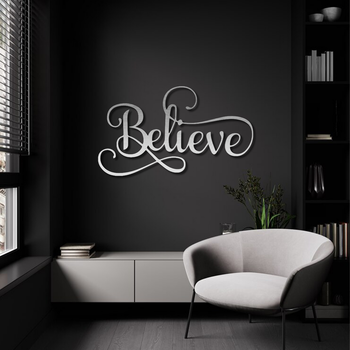 Believe Script Wall Art