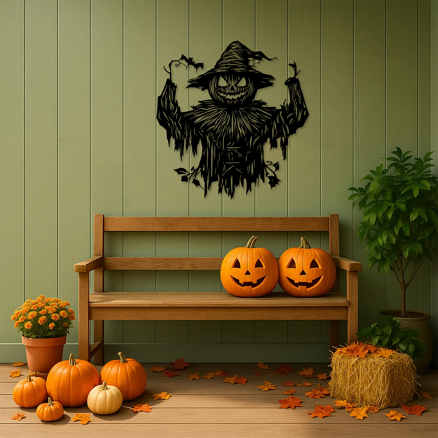 Scary Scarecrow Wall Art