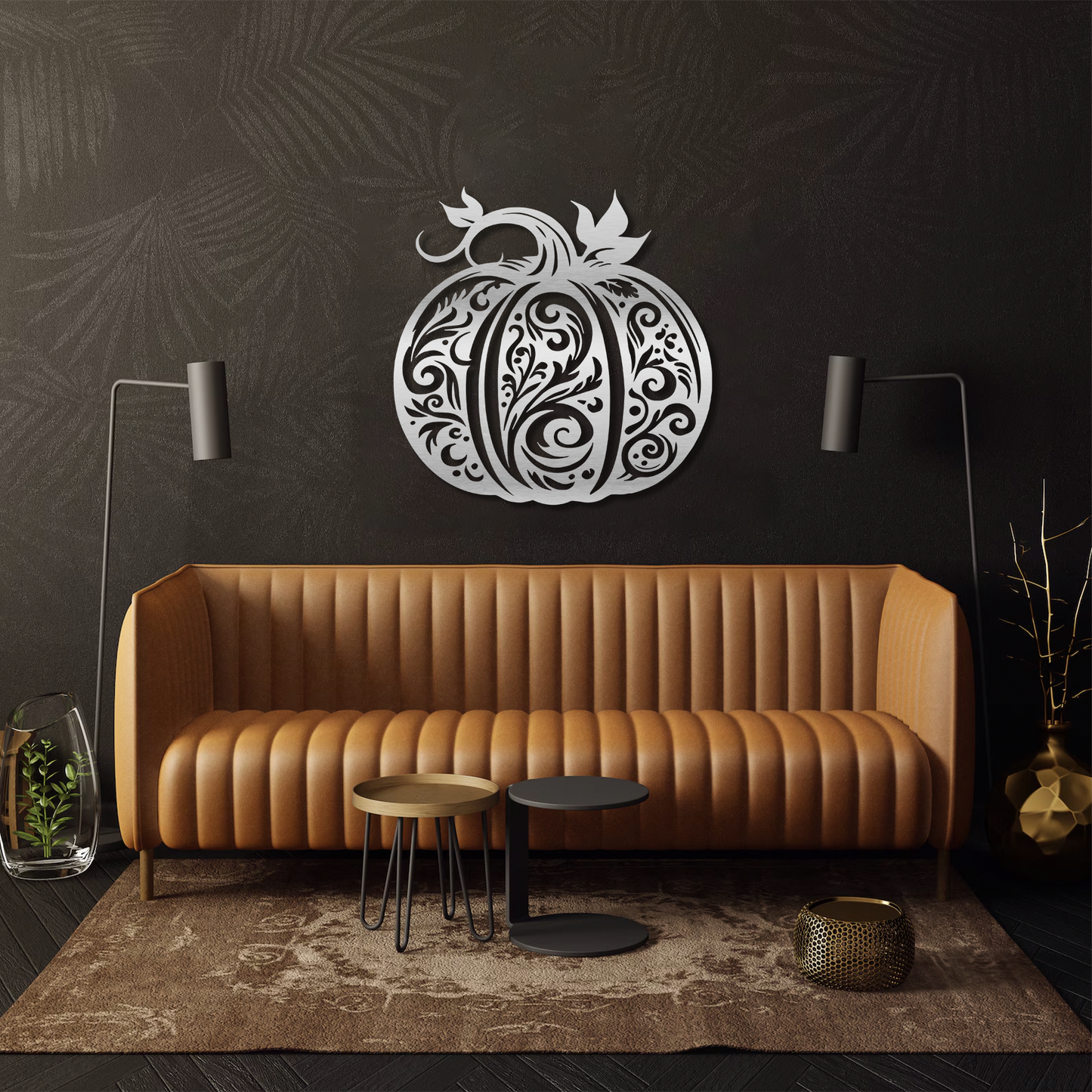 Ornate Pumpkin Wall Art