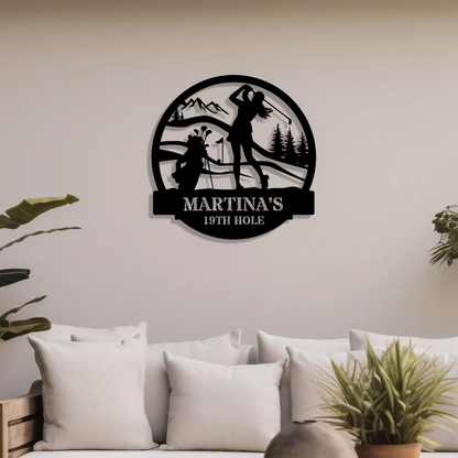 Custom Golfer Scene Wall Art