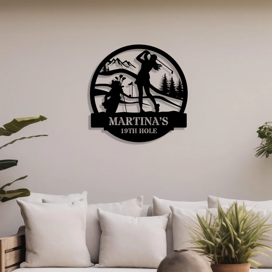 Custom Golfer Scene Wall Art