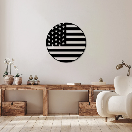 American Flag Circle Wall Art