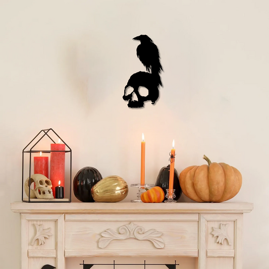Raven Skull Wall Art