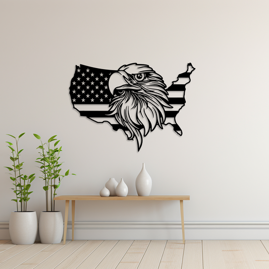 American Flag Eagle Wall Art