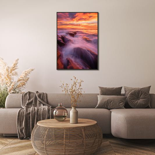 Dusk Flow Framed Print