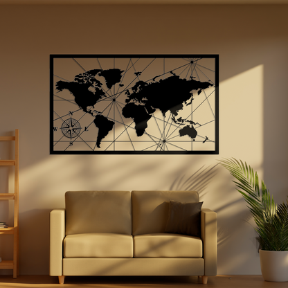 World Map Wall Art