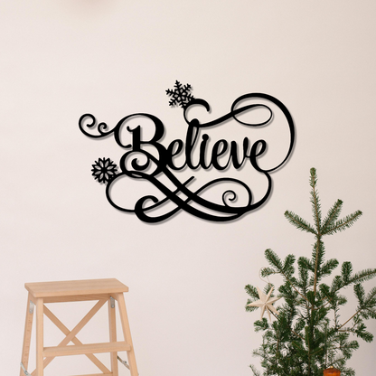 Festive Believe Wall Art