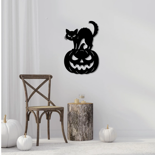 Pumpkin Cat Wall Art