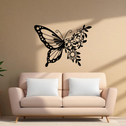 Floral Butterfly Wall Art