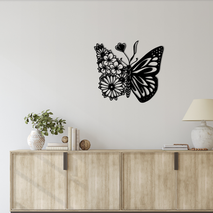 Floral Butterfly Wall Art