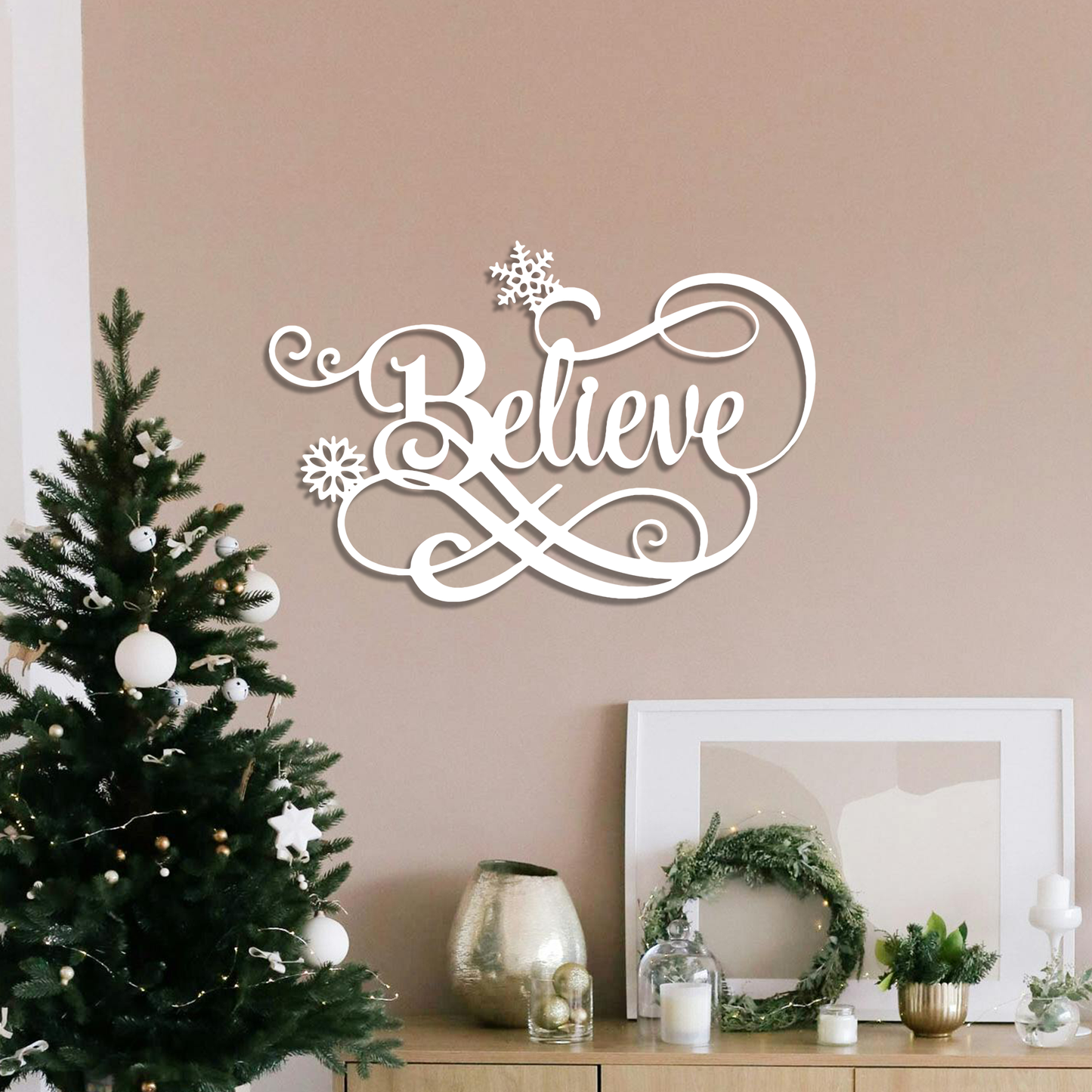 Festive Believe Wall Art
