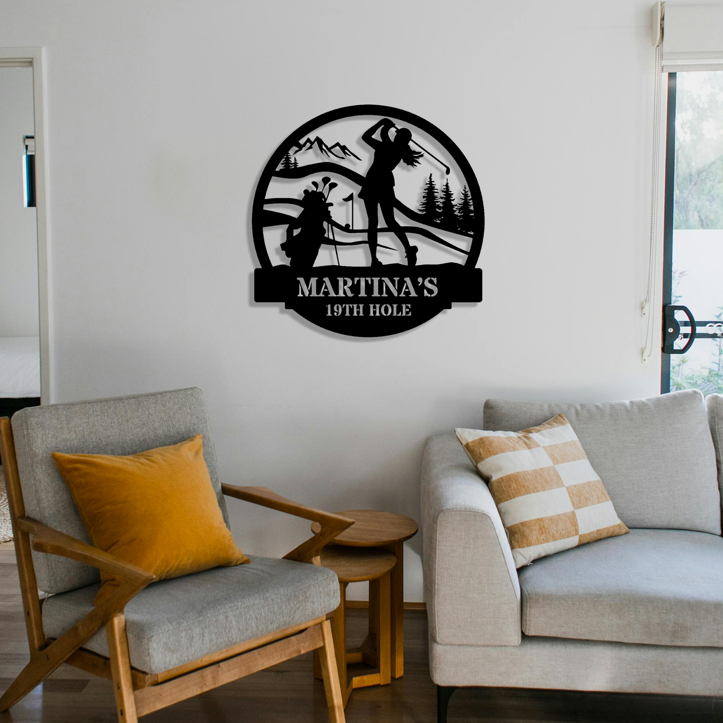 Custom Golfer Scene Wall Art