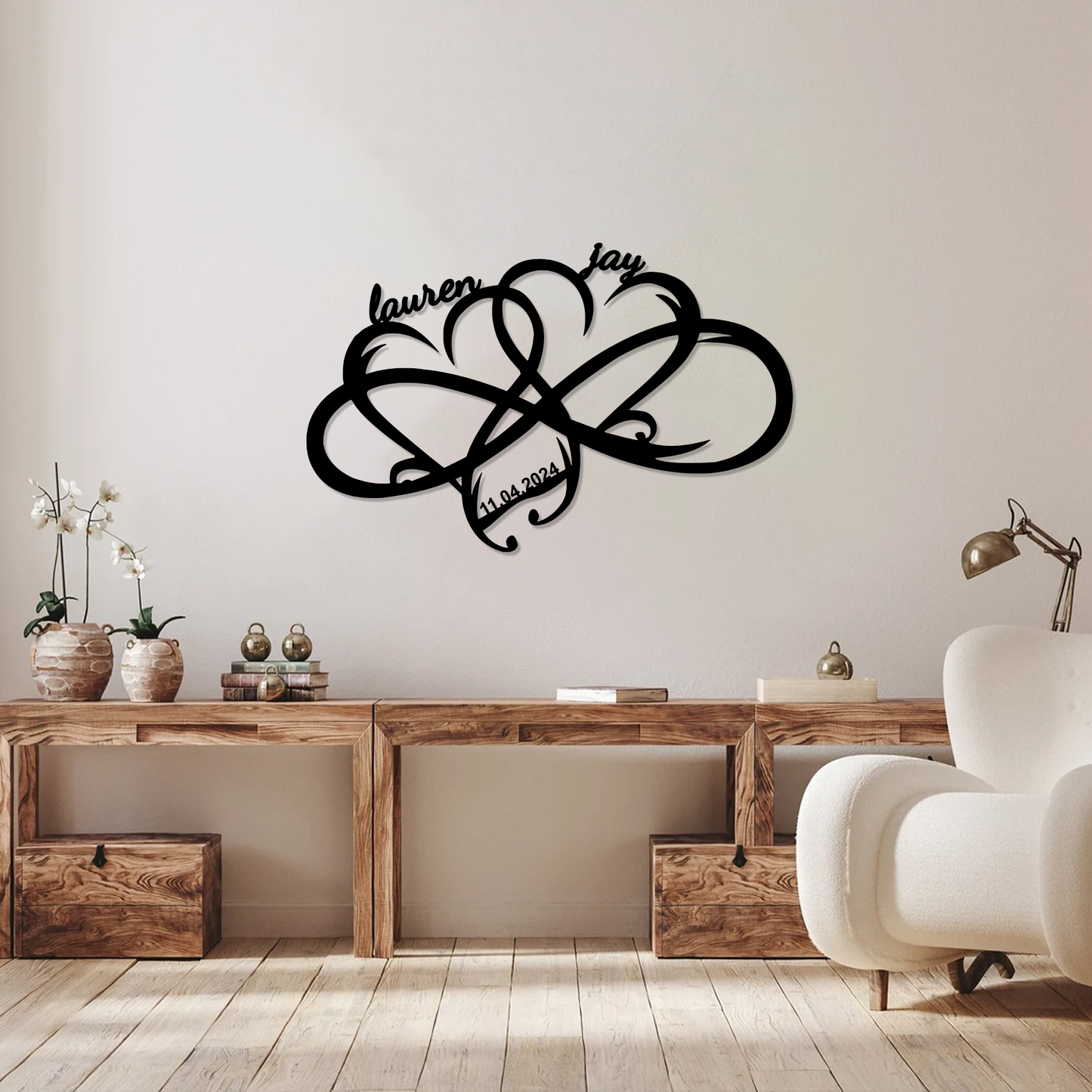 Infinity Hearts Wall Art