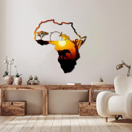 African Sunset Printed Wall Art