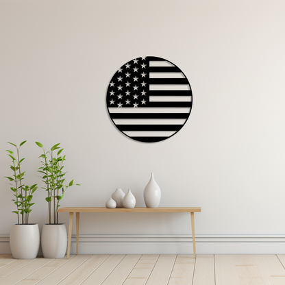 American Flag Circle Wall Art