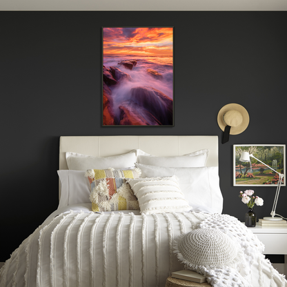 Dusk Flow Framed Print