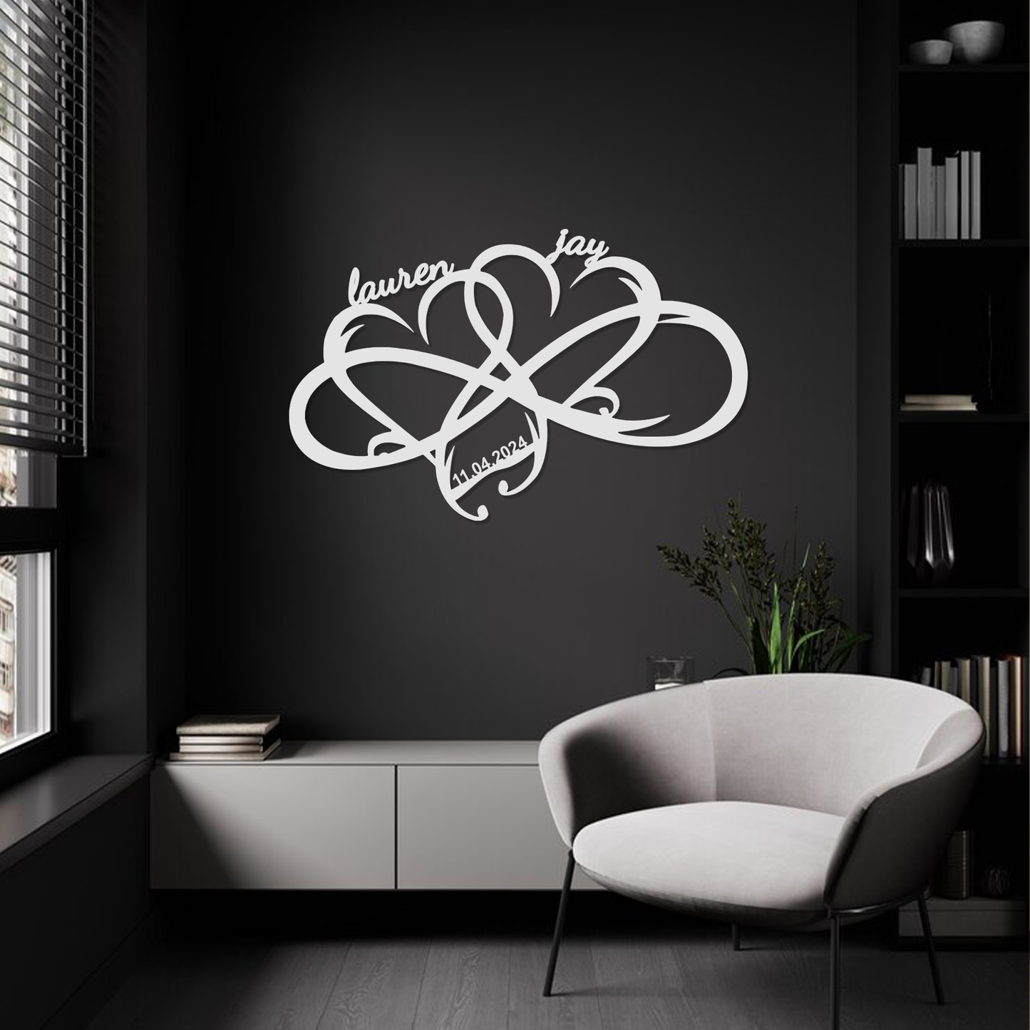 Infinity Hearts Wall Art