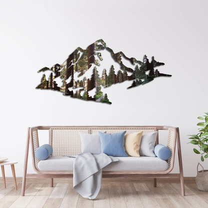 Redwood Mountain Peaks Printed Wall Art