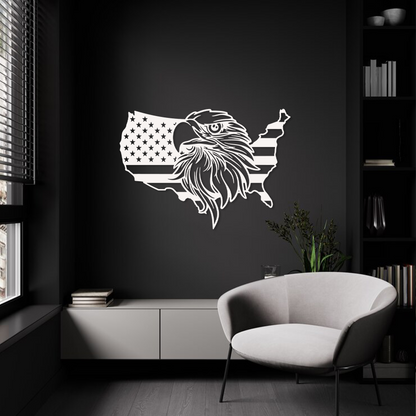 American Flag Eagle Wall Art