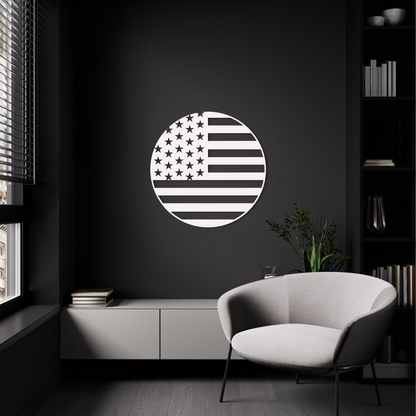 American Flag Circle Wall Art