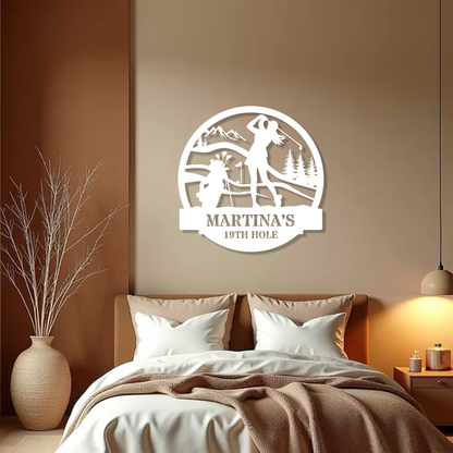 Custom Golfer Scene Wall Art
