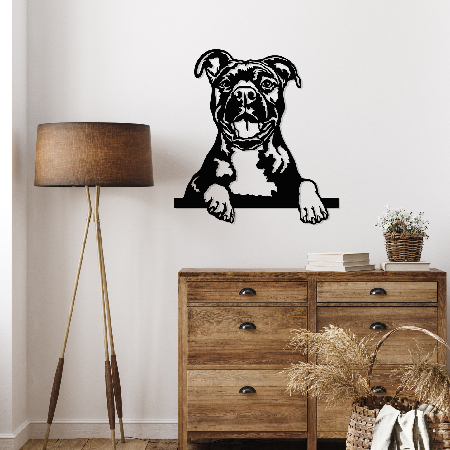 Friendly Pitbull Wall Art