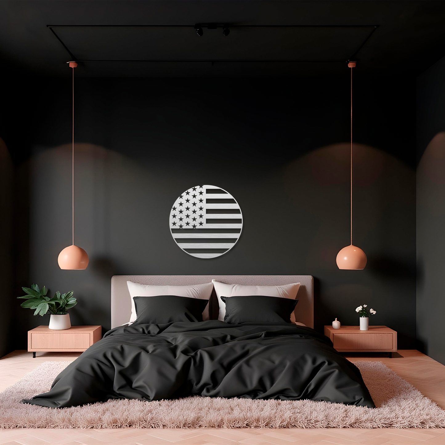 American Flag Circle Wall Art