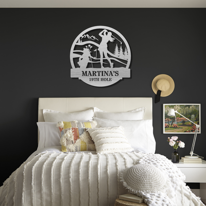 Custom Golfer Scene Wall Art