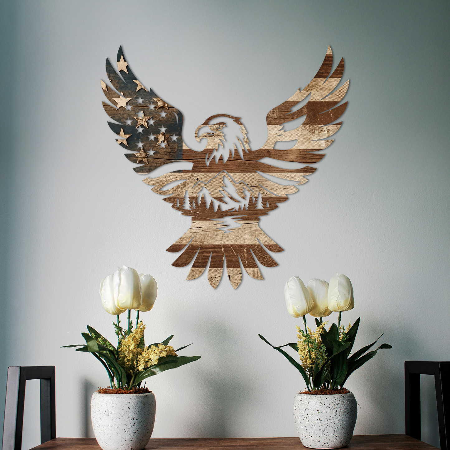 American Flag Eagle Printed Wall Art