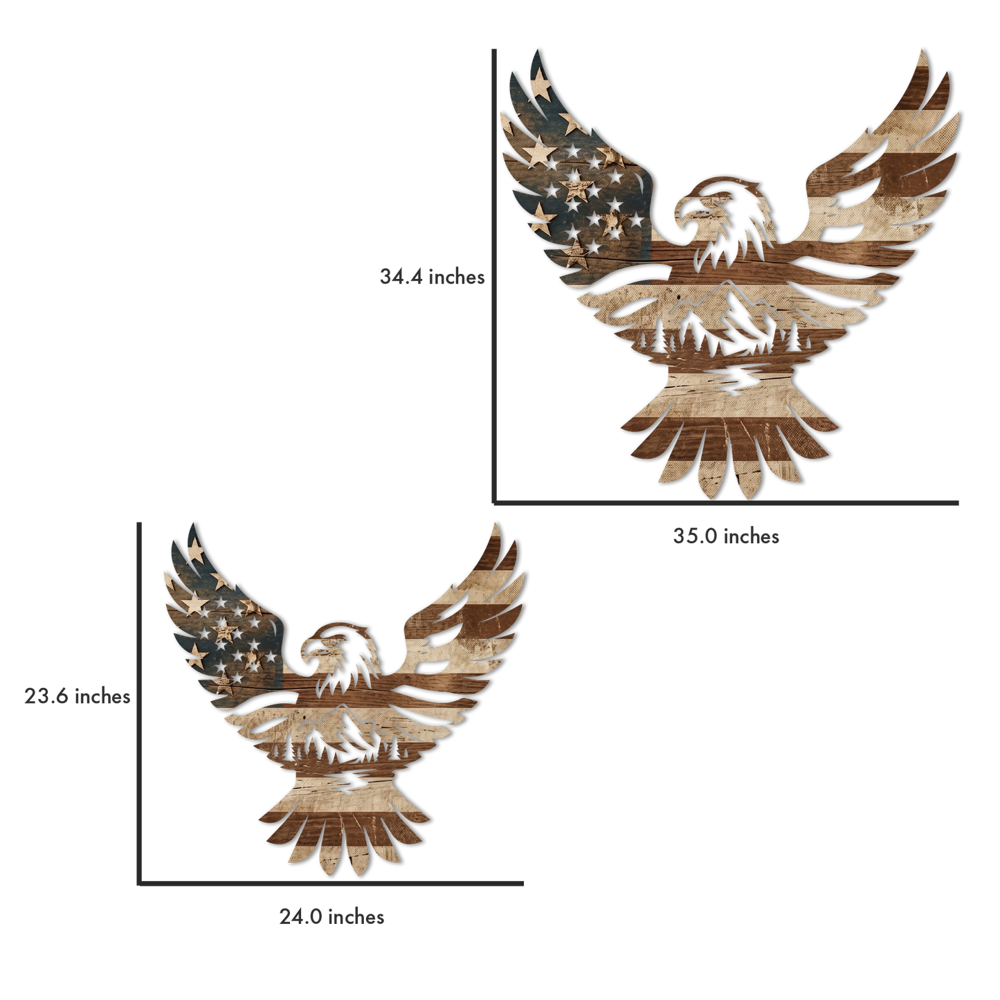American Flag Eagle Printed Wall Art