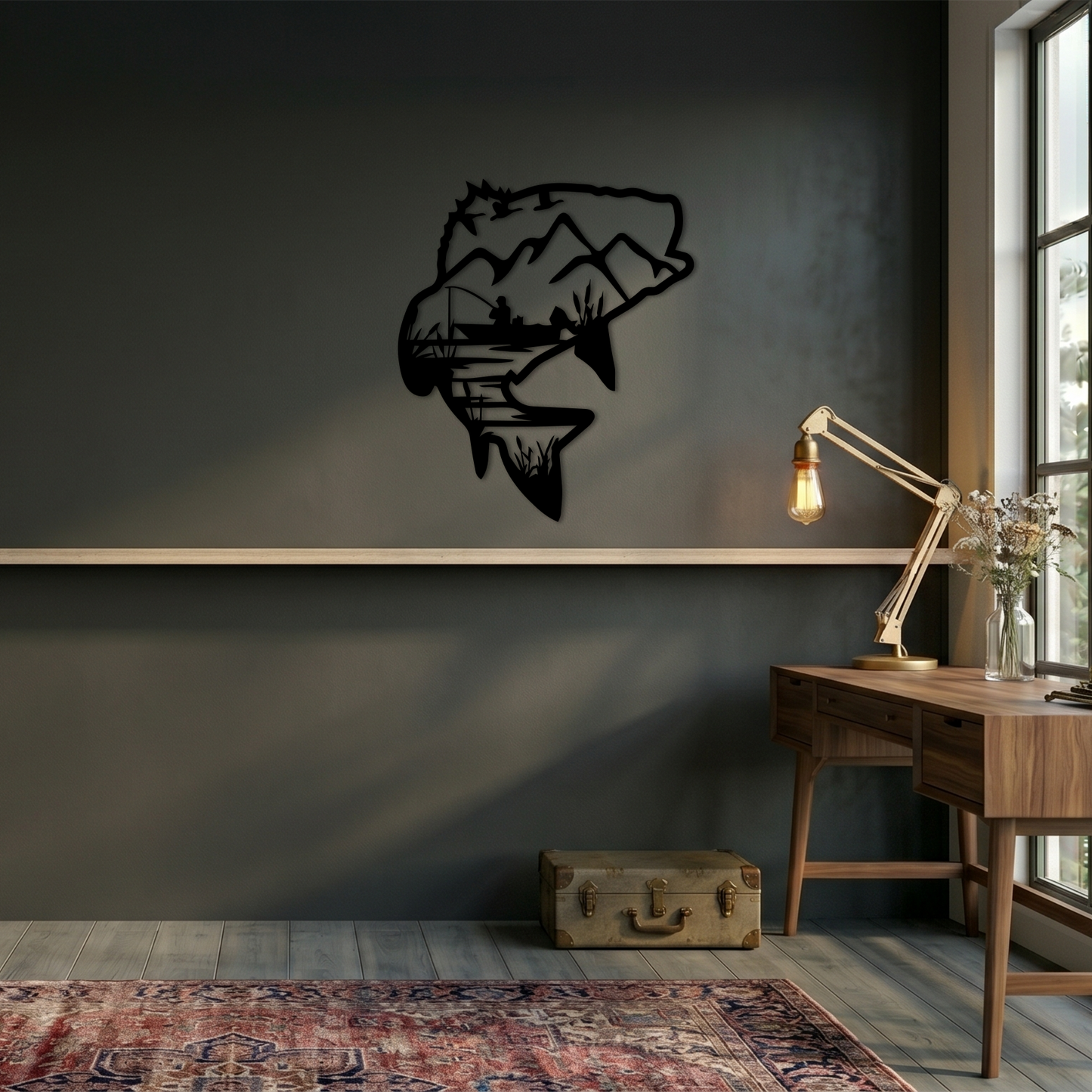 Bass Fishing in the Mountains Wall Art