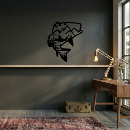 Bass Fishing in the Mountains Wall Art