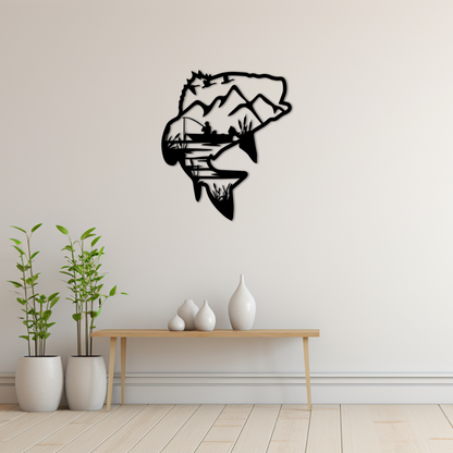 Bass Fishing in the Mountains Wall Art